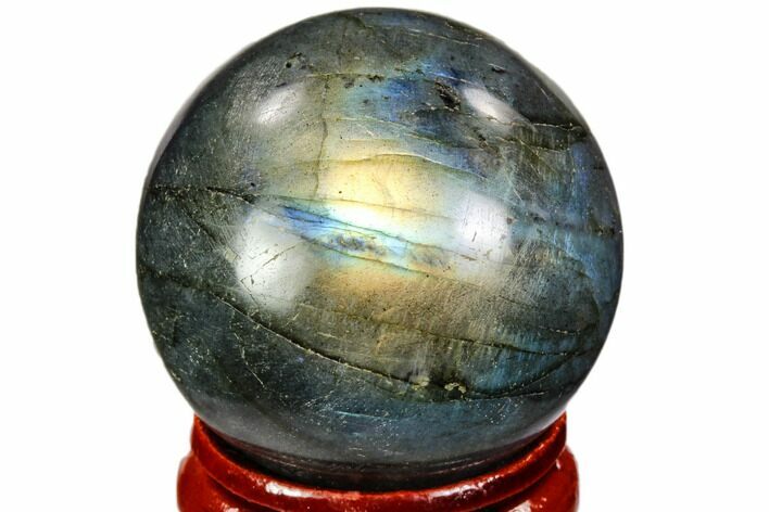 Flashy, Polished Labradorite Sphere - Great Color Play #105729